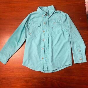 Crown & Ivy Aqua Mesh Lined Shirt